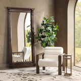 Dahlia Accent Chair, Ivory Fleece-Furniture - Chairs-High Fashion Home