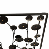 Dainty Flower Wall Decor, Black/Gold, Set of 2