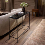 Dalston Cast Glass Console Table, Smoked Black by Four Hands-Furniture - Accent Tables-High Fashion Home