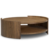 Damari Round Coffee Table, Medium Brown by Four Hands-Furniture - Accent Tables-High Fashion Home