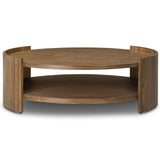 Damari Round Coffee Table, Medium Brown by Four Hands-Furniture - Accent Tables-High Fashion Home