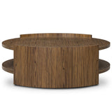 Damari Round Coffee Table, Medium Brown by Four Hands-Furniture - Accent Tables-High Fashion Home