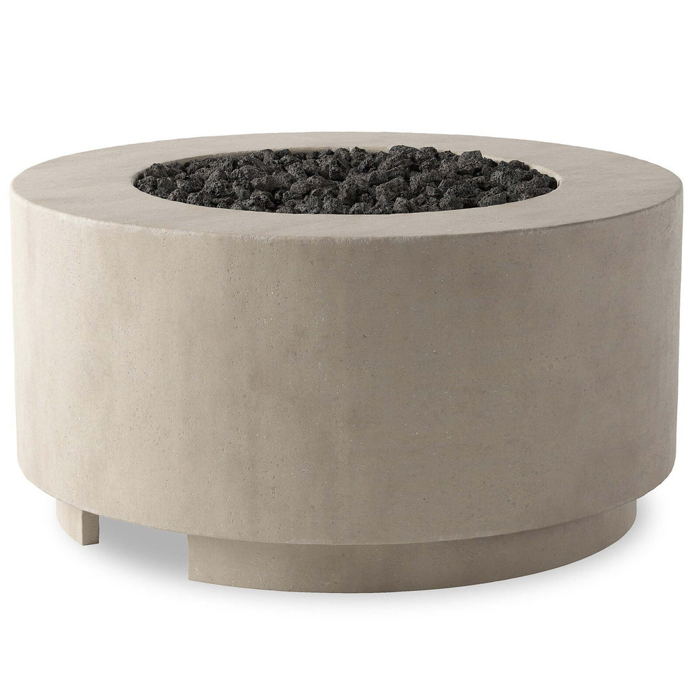 Damian Outdoor Fire Table, Natural-Furniture - Outdoor-High Fashion Home