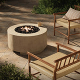 Damian Outdoor Fire Table, Natural-Furniture - Outdoor-High Fashion Home