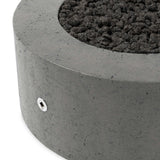 Damian Outdoor Fire Table, Pewter-Furniture - Outdoor-High Fashion Home