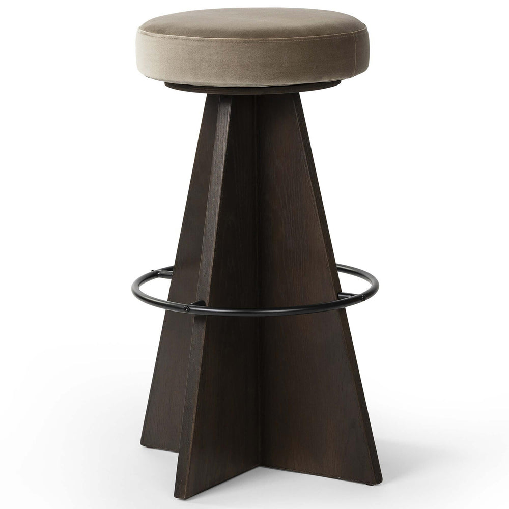 Damon Swivel Bar & Counter Stool, Sapphire Khaki-Furniture - Dining-High Fashion Home