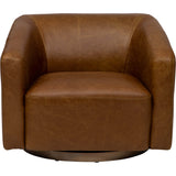 Dana Leather Swivel Chair, Concord Mink by Becki Owens