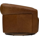 Dana Leather Swivel Chair, Concord Mink by Becki Owens