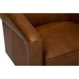 Dana Leather Swivel Chair, Concord Mink by Becki Owens