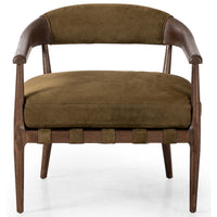 Dane Leather Chair, Cottswald Moss