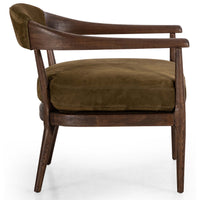 Dane Leather Chair, Cottswald Moss