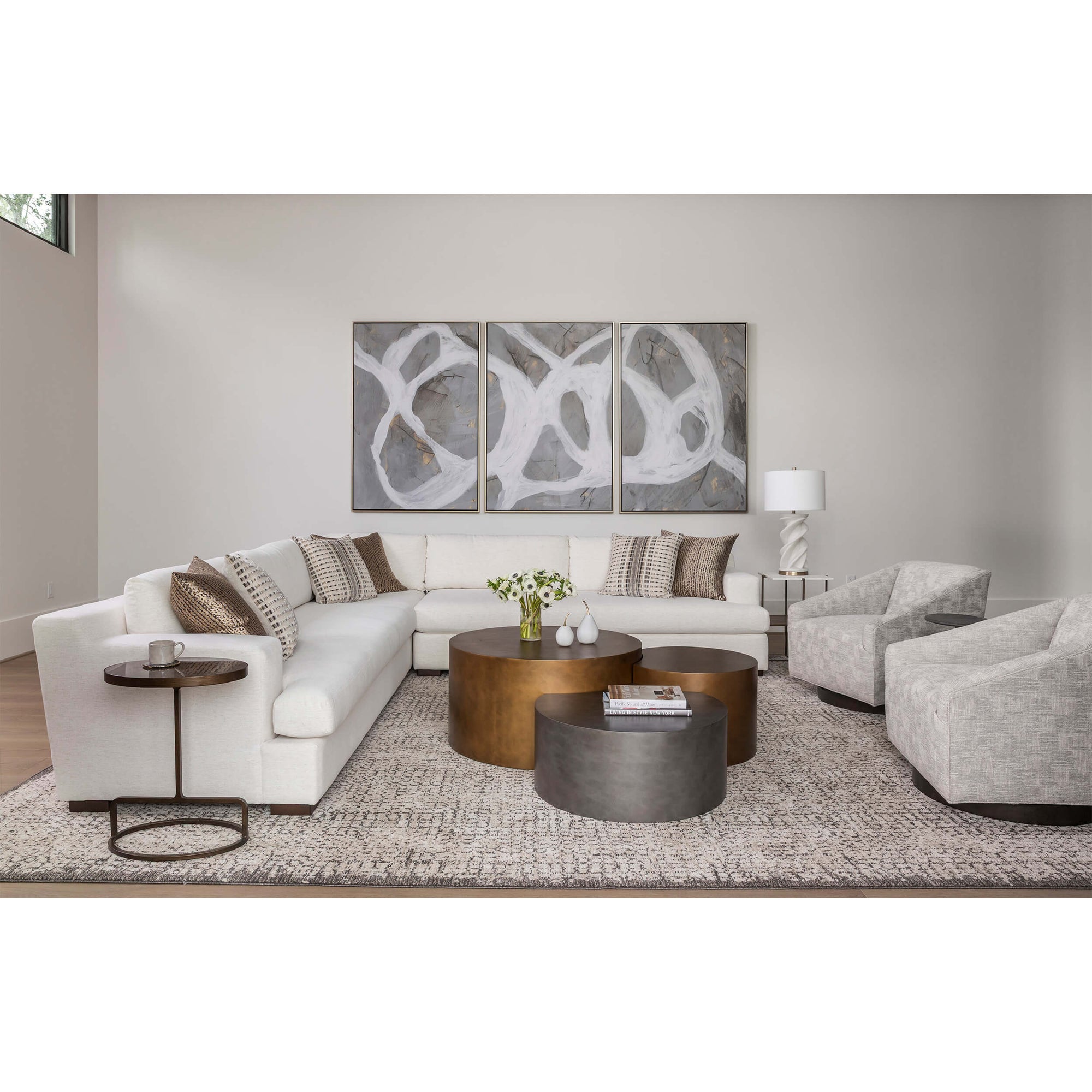 Darby Rug Loloi Rug Darby DAR-04 Ivory/Stone | Luxury Area Rug | High Fashion Home