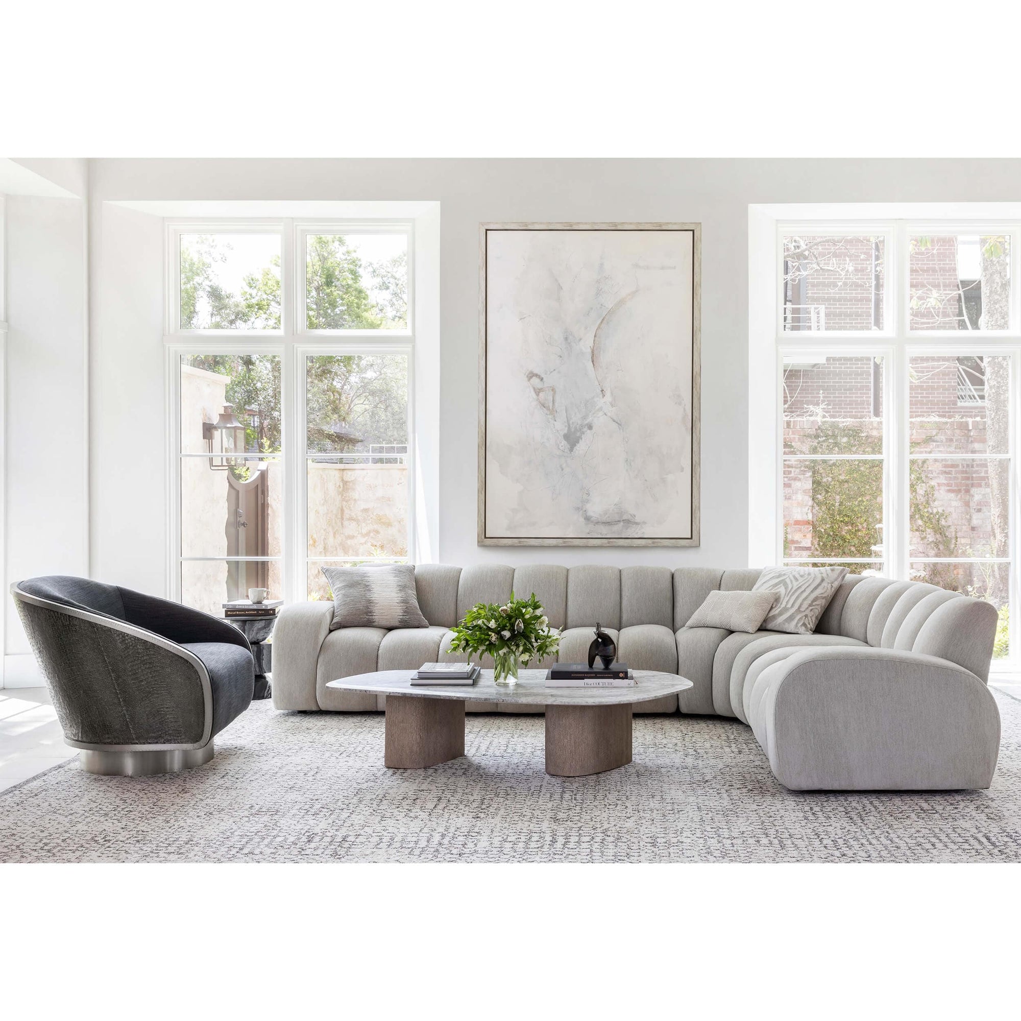 Darby Rug Loloi Rug Darby DAR-04 Ivory/Stone | Luxury Area Rug | High Fashion Home
