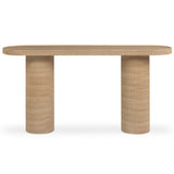 Darcy Console Table, Faux Travertine