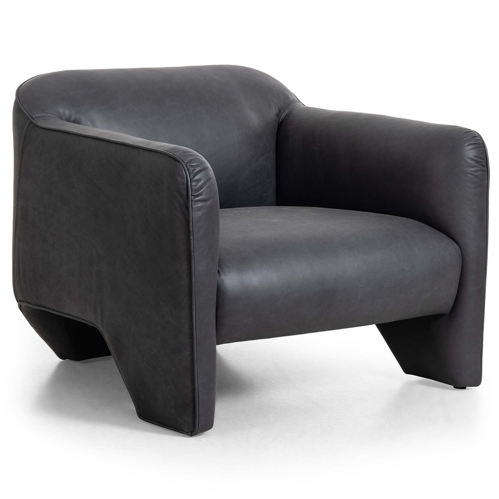 Daria Leather Chair, Eucapel Black