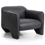 Daria Leather Chair, Eucapel Black
