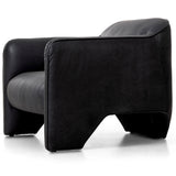 Daria Leather Chair, Eucapel Black