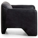Daria Leather Chair, Eucapel Black