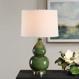 Dario Table Lamp, Dark Green-Lighting-High Fashion Home