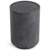 Darsa Outdoor Round Accent Table, Dark Gray-Furniture - Outdoor-High Fashion Home