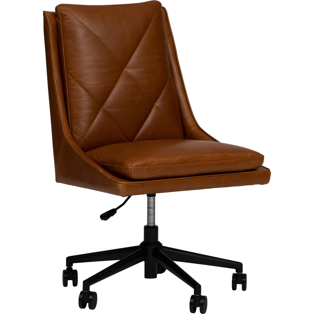 Daryl Swivel Office Chair, Oil Buffalo Camel