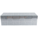 Dashes Glass Box, Silver-Accessories-High Fashion Home