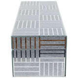 Dashes Glass Box, Silver-Accessories-High Fashion Home