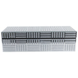 Dashes Glass Box, Silver-Accessories-High Fashion Home