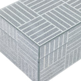 Dashes Glass Box, Silver-Accessories-High Fashion Home