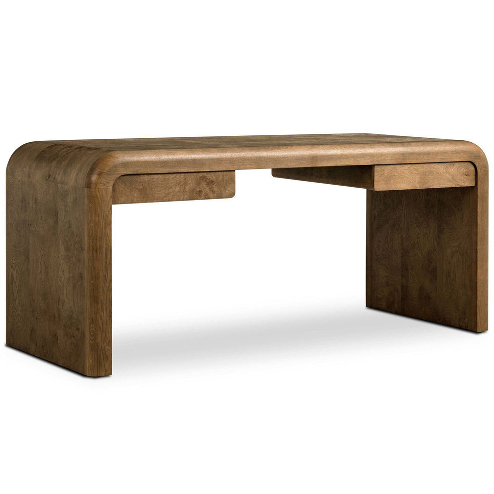 Daven Desk, Rye Medium Burl by Four Hands-Furniture - Office-High Fashion Home