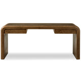 Daven Desk, Rye Medium Burl by Four Hands-Furniture - Office-High Fashion Home