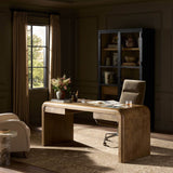 Daven Desk, Rye Medium Burl by Four Hands-Furniture - Office-High Fashion Home