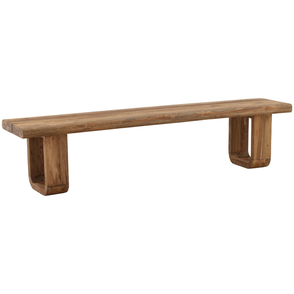 Daven Outdoor Dining Bench, Natural