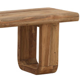 Daven Outdoor Dining Bench, Natural