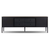 Dawn Media Console, Black Raffia by Four Hands-Furniture - Storage-High Fashion Home