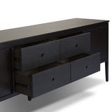 Dawn Media Console, Black Raffia by Four Hands-Furniture - Storage-High Fashion Home