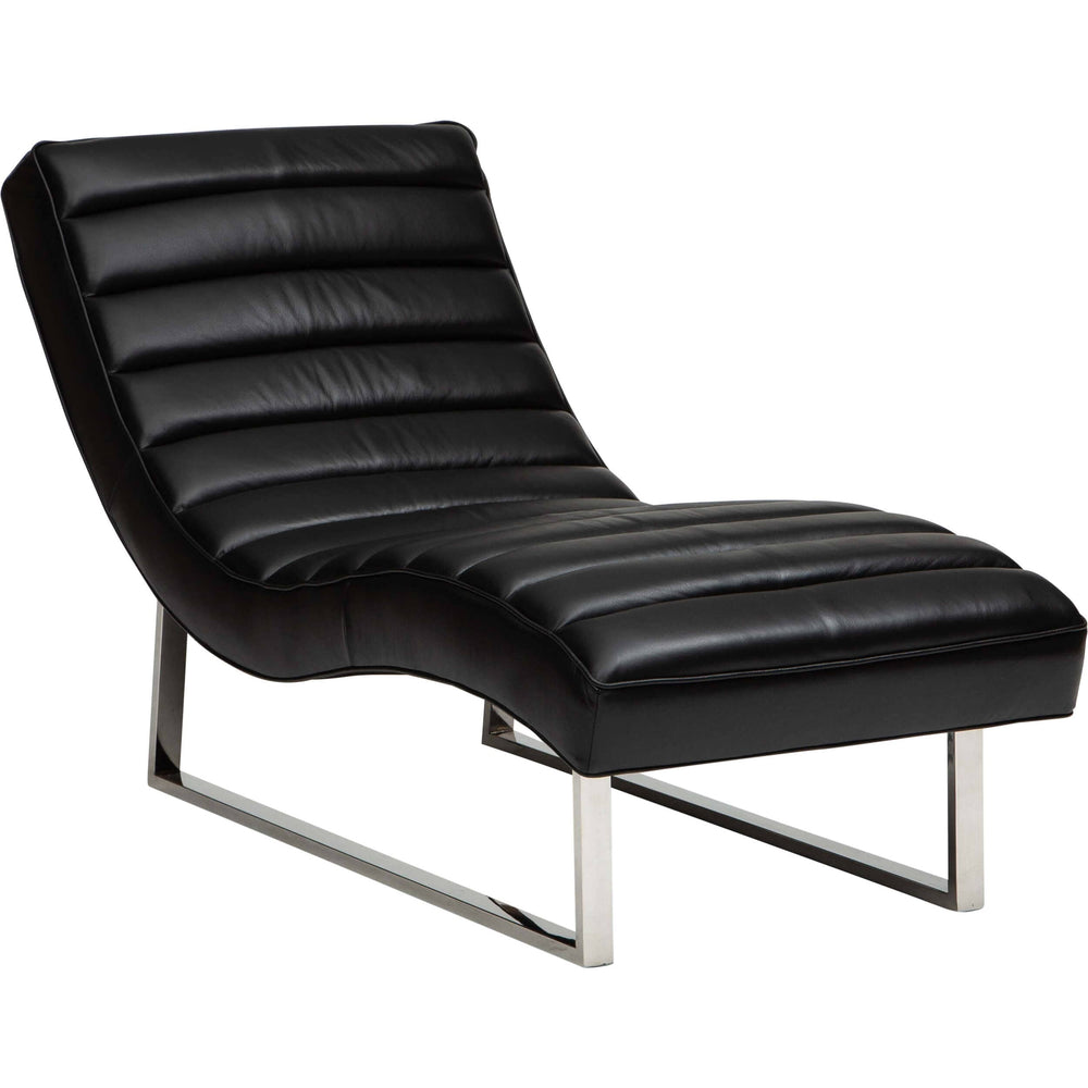 Dawson Lounger, Colby Black-Furniture - Chairs-High Fashion Home