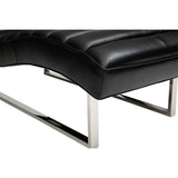 Dawson Lounger, Colby Black-Furniture - Chairs-High Fashion Home