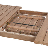 Dawson Outdoor Extendable Dining Table, Butterscotch-Furniture - Outdoor-High Fashion Home