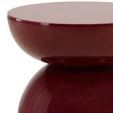 Dax Side Table, Burgundy
