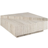 Daxton Cocktail Table, White Travertine-Furniture - Accent Tables-High Fashion Home