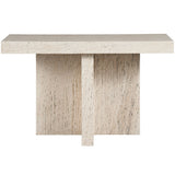Daxton Console Table, White Travertine-Furniture - Accent Tables-High Fashion Home