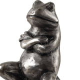 Daydreaming Frogs Bookends, Set of 2, Silver-Accessories-High Fashion Home