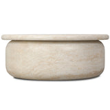 Dayna Coffee Table, Faux Travertine by Amber Lewis x Four Hands-Furniture - Accent Tables-High Fashion Home