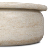 Dayna Coffee Table, Faux Travertine by Amber Lewis x Four Hands-Furniture - Accent Tables-High Fashion Home