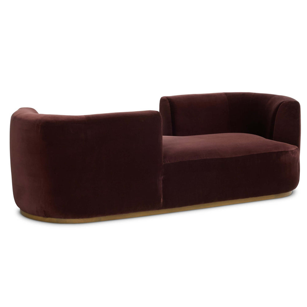 Deandra Tete A Tete Chaise, Surrey Plum by Four Hands