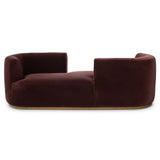 Deandra Tete A Tete Chaise, Surrey Plum by Four Hands