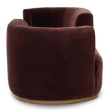 Deandra Tete A Tete Chaise, Surrey Plum by Four Hands