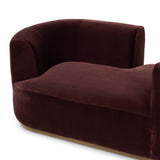 Deandra Tete A Tete Chaise, Surrey Plum by Four Hands