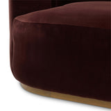 Deandra Tete A Tete Chaise, Surrey Plum by Four Hands